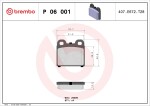 BREMBO Piduriklotsi komplekt,  ketaspidur PRIME LINE P 06 001