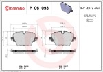 BREMBO  Piduriklotsi komplekt,ketaspidur PRIME LINE P 06 093