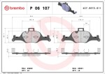 BREMBO  Комплект тормозных колодок, дисковый тормоз PRIME LINE P 06 107
