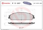 BREMBO  Piduriklotsi komplekt,ketaspidur PRIME LINE P 11 017