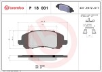 BREMBO Piduriklotsi komplekt,  ketaspidur PRIME LINE P 18 001