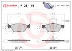 BREMBO Piduriklotsi komplekt,  ketaspidur PRIME LINE P 23 116