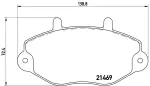BREMBO Piduriklotsi komplekt,  ketaspidur PRIME LINE P 24 033