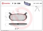 BREMBO Piduriklotsi komplekt,  ketaspidur PRIME LINE P 24 036