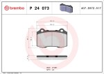 BREMBO Piduriklotsi komplekt,  ketaspidur PRIME LINE P 24 073