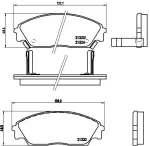 BREMBO Piduriklotsi komplekt,  ketaspidur PRIME LINE P 28 016