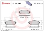 BREMBO Piduriklotsi komplekt,  ketaspidur PRIME LINE P 28 031