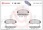 BREMBO Piduriklotsi komplekt,  ketaspidur PRIME LINE P 28 047