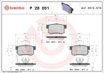 BREMBO  Комплект тормозных колодок, дисковый тормоз PRIME LINE P 28 051