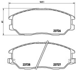 BREMBO Piduriklotsi komplekt,  ketaspidur PRIME LINE P 30 028