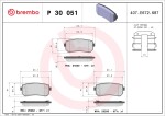 BREMBO Piduriklotsi komplekt,  ketaspidur PRIME LINE P 30 051