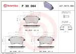 BREMBO  Piduriklotsi komplekt,ketaspidur PRIME LINE P 30 064