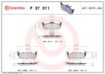 BREMBO  Piduriklotsi komplekt,ketaspidur P 37 011