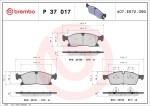 BREMBO  Piduriklotsi komplekt,ketaspidur PRIME LINE P 37 017