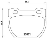 BREMBO Piduriklotsi komplekt,  ketaspidur PRIME LINE P 44 006