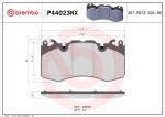 BREMBO Piduriklotsi komplekt,  ketaspidur XTRA LINE - Ceramic P44023NX