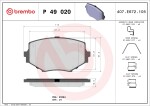 BREMBO Piduriklotsi komplekt,  ketaspidur PRIME LINE P 49 020