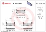 BREMBO  Piduriklotsi komplekt,ketaspidur PRIME LINE P 49 021