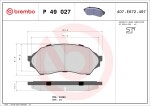 BREMBO  Piduriklotsi komplekt,ketaspidur PRIME LINE P 49 027