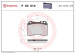 BREMBO Piduriklotsi komplekt,  ketaspidur PRIME LINE P 50 010