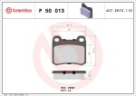 BREMBO  Piduriklotsi komplekt,ketaspidur PRIME LINE P 50 013