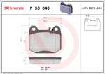 BREMBO  Piduriklotsi komplekt,ketaspidur PRIME LINE P 50 043