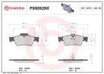 BREMBO Piduriklotsi komplekt,  ketaspidur XTRA LINE - Ceramic P50052NX