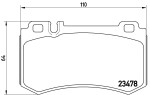 BREMBO  Piduriklotsi komplekt,ketaspidur P 50 061