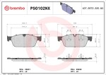 BREMBO Piduriklotsi komplekt,  ketaspidur XTRA LINE - Ceramic P50102NX