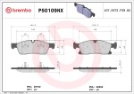 BREMBO Piduriklotsi komplekt,  ketaspidur XTRA LINE - Ceramic P50109NX