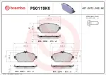 BREMBO Piduriklotsi komplekt,  ketaspidur XTRA LINE - Ceramic P50119NX