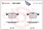 BREMBO Piduriklotsi komplekt,  ketaspidur XTRA LINE - Ceramic P50122NX