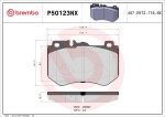 BREMBO Piduriklotsi komplekt,  ketaspidur XTRA LINE - Ceramic P50123NX