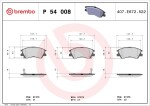 BREMBO Piduriklotsi komplekt,  ketaspidur PRIME LINE P 54 008