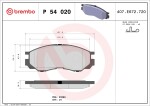 BREMBO Piduriklotsi komplekt,  ketaspidur PRIME LINE P 54 020