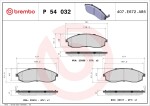BREMBO Piduriklotsi komplekt,  ketaspidur PRIME LINE P 54 032