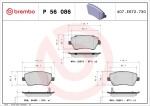 BREMBO  Piduriklotsi komplekt,ketaspidur PRIME LINE P 56 086