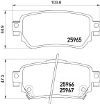 BREMBO Piduriklotsi komplekt,  ketaspidur BEYOND LINE - EV P 56 098E