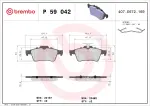 BREMBO  Piduriklotsi komplekt,ketaspidur P 59 042