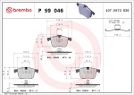 BREMBO Piduriklotsi komplekt,  ketaspidur PRIME LINE P 59 046