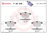BREMBO Piduriklotsi komplekt,  ketaspidur PRIME LINE P 59 049