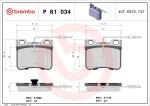 BREMBO Piduriklotsi komplekt,  ketaspidur PRIME LINE P 61 034