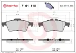 BREMBO Piduriklotsi komplekt,  ketaspidur PRIME LINE P 61 110