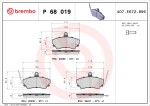 BREMBO Piduriklotsi komplekt,  ketaspidur PRIME LINE P 68 019