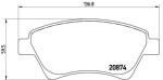 BREMBO  Piduriklotsi komplekt,ketaspidur PRIME LINE P 68 034