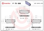 BREMBO Piduriklotsi komplekt,  ketaspidur PRIME LINE P 79 006