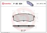 BREMBO  Piduriklotsi komplekt,ketaspidur P 83 024