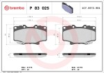 BREMBO Piduriklotsi komplekt,  ketaspidur PRIME LINE P 83 025