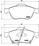 BREMBO Piduriklotsi komplekt,  ketaspidur PRIME LINE P 83 043