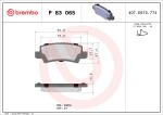 BREMBO  Piduriklotsi komplekt,ketaspidur P 83 065